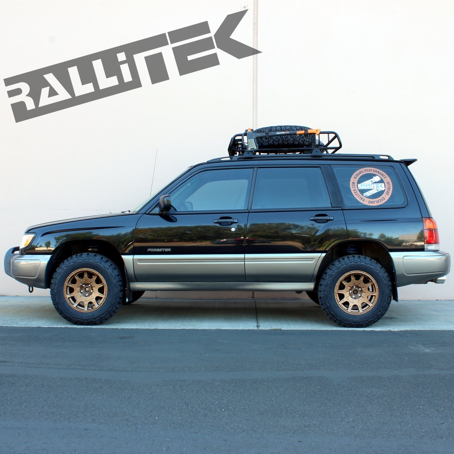 RalliTEK 1.5" Rear Raised Overload Springs & KYB Excel-G Struts Assembled - Forester 1998-2002