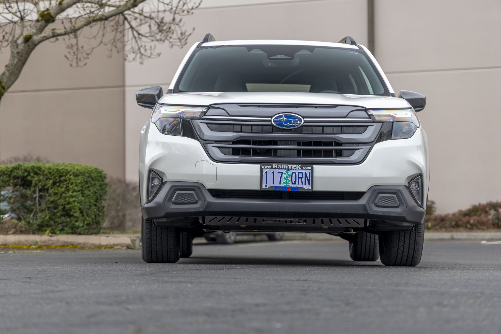 2025 Forester with RalliTEK Front Skid Plate Installed on vehicle