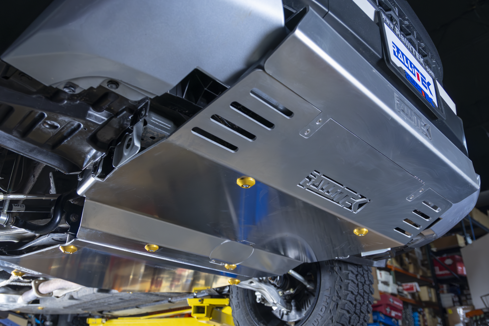 2026 Forester Wilderness with RalliTEK Front Skid Plate installed with Front Bumper Protector