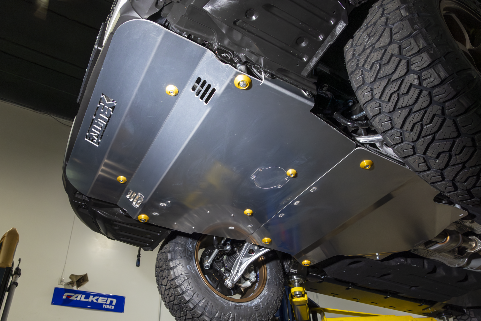 2026 Outback Wilderness with Skid Plates Installed in the air