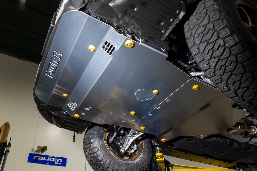 2026 Outback Wilderness with Skid Plates Installed in the air