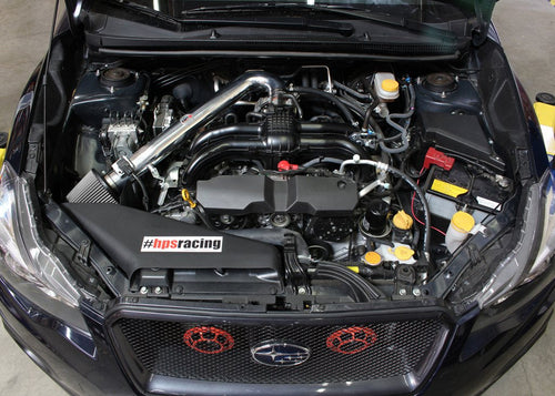 HPS Shortram Air Intake Kit 2013-2016 Subaru XV Crosstrek 2.0L Non Turbo, Includes Heat Shield, Polish