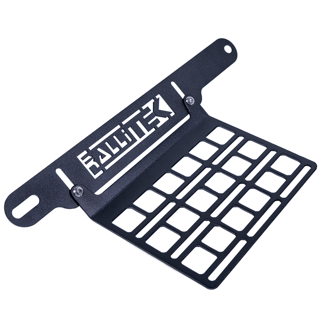 Fire extinguisher mount bracket for Subaru models side view